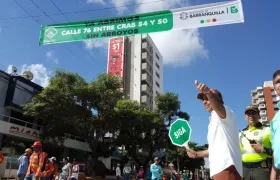 El Alcalde Alejandro Char abrió el paso en la calle 76, donde se canalizó el arroyo.
