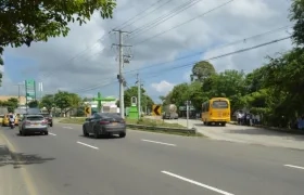 El sector vial intervenido.