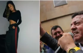 La actriz Lina Tejeiro y Hugo Ospino.