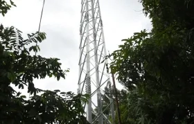 La antena motivo del conflicto.