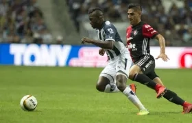 Avilés Hurtado, delantero colombiano del Monterrey. 
