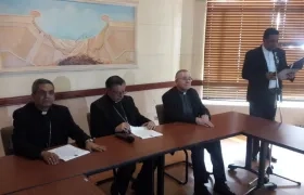 Imagen de la rueda de prensa en el Episcopado colombiano.