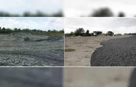 En esta foto se observa el lodo del volcán tras la erupción.