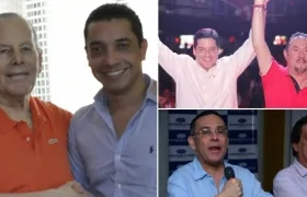 Roberto Gerlein, senador barranquillero. En otras fotos, el representante Mauricio Gómez. 