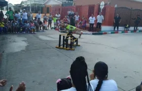 Acto del show canino en el barrio Las Nieves.