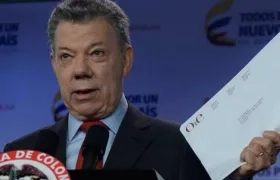 Juan Manuel Santos, presidente.