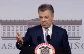 Juan Manuel Santos, presidente.