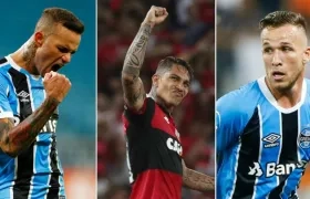 Luan, Paolo Guerrero y Arthur. 