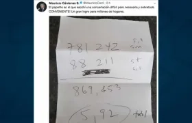 El trino del Ministro de Hacienda Mauricio Cárdenas Santamaría.