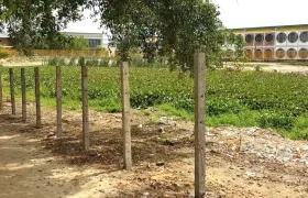 El predio cerrado por Edumas en Soledad.