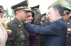 El general Norberto Mujica el día que fue ascendido.