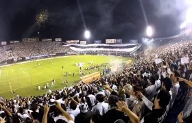 Hinchas de Olimpia de Paraguay. 