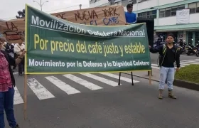 Los caficultores salieron a las calles a protestar.