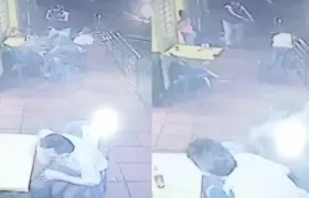 Momentos del ataque sicarial. 