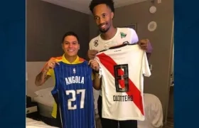 Juan Fernando Quintero y Brian Angola. 