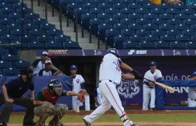 Imagen del juego entre China Taipéi y Sudáfrica.