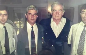 José Varacka con Antonio Char, Julio Comesaña y Fuad Char.