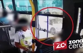 Una cámara de seguridad grabó los segundos después en que el socio de Sobusa, Salomón Meneses Ruedas