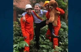 Iván Murillo con su disfraz de Halloween de Peñalosa "perdido en los cerros".