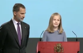 El Rey Felipe de España y la princesa Leonor.