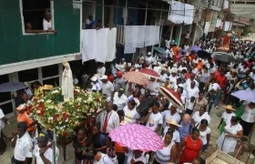 Procesión de la Virgen de Fátima en Timbiquí, Cauca.