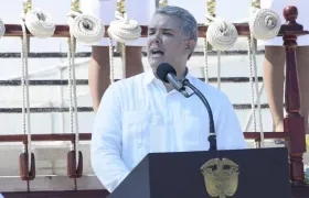 El Presidente Duque al despedir la expedición científica.