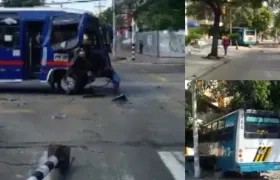 Así quedaron los dos buses involucrados en el hecho.