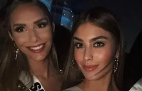 Miss España Ángela Ponce y Miss Colombia Valeria Morales.