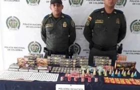 La pólvora decomisada asciende a los 2 millones de pesos.