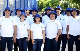 El grupo de guardabosques encargado del cuidado de los escenarios.