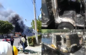 El hecho del incendio de la grúa ocurrió en la carrera 19 con calle 30. 