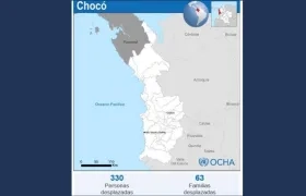 Mapa donde se observa el Bajo Baudó.