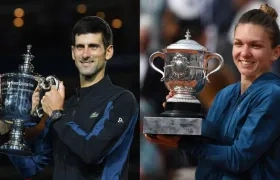 El serbio Novak Djokovic y la rumana Simona Halep, los mejores tenistas del 2018.