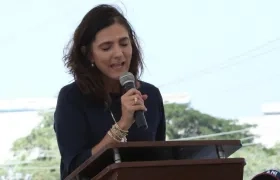 Ministra de Transporte, Ángela María Orozco.