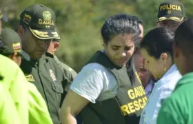 Melissa Martínez, a su retorno a la libertad.
