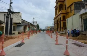 Aspecto de la canalización del arroyo La Felicidad.