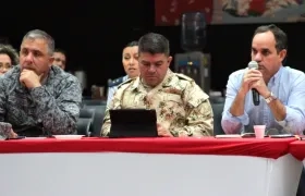 Consejo de Seguridad que analizó el plan de contingencia para el Carnaval en municipios del Atlántico.