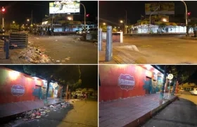 Este es el antes de las calles llenas de basuras y el después de la limpieza por parte de la Triple A.