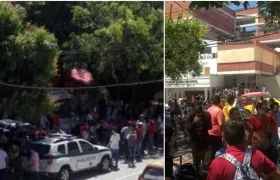 Imágenes del hecho en la Universidad Autónoma del Caribe.