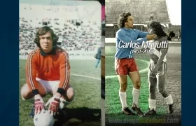 Dos escenas de 'El Loco', una de ellas con Diego Maradona.