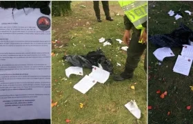 Este es uno de los panfletos del ELN.