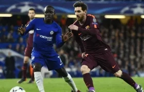 Lionel Messi, en acción de juego ante el Chelsea. 