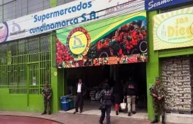 Uno de los supermercados intervenidos por la Fiscalía.