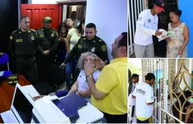 El jefe de la Oficina para la Seguridad y Convivencia Ciudadana, Yesid Turbay, junto al Comandante de la Policía Metropolitana, general Mariano Botero.