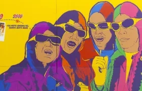 Obra que hace parte de la exposición sobre letanías del Carnaval.