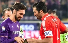 Davide Astori y Gianluigi Buffon.