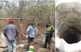 A este pozo ingresaron los dos campesinos que fallecieron por inhalación de gases tóxicos.