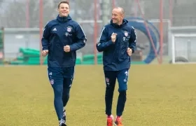 Manuel Neuer durante su entrenamiento. 
