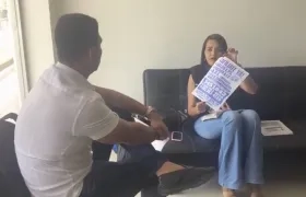 La Inspectora Ana María Alcázar, en plena audiencia pública.