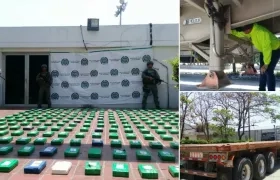 La droga iba a ser enviada vía marítima. 